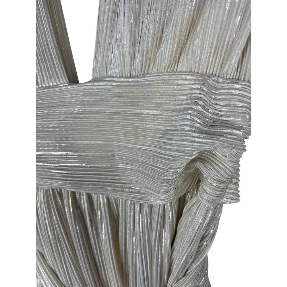 Sabina Musayev Ophelia Dress Pleated Shimmer Bridal Cocktail Party Regency S - Picture 6 of 11